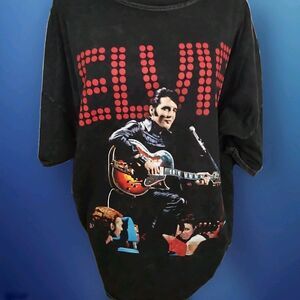 Elvis Presley Black Graphic Concert T-shirt 3XL Nwot